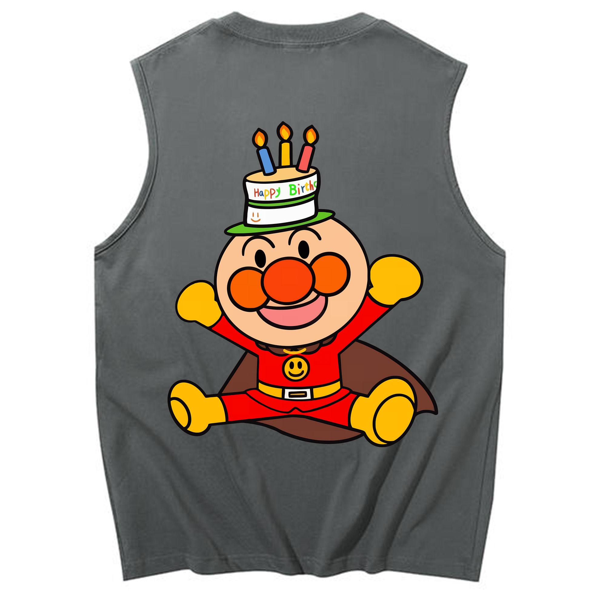 （画像用） アンパンマン Anpanman コットン100％タンクトップ（背面プリント）